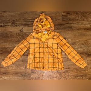 Orange Plaid Windbreaker